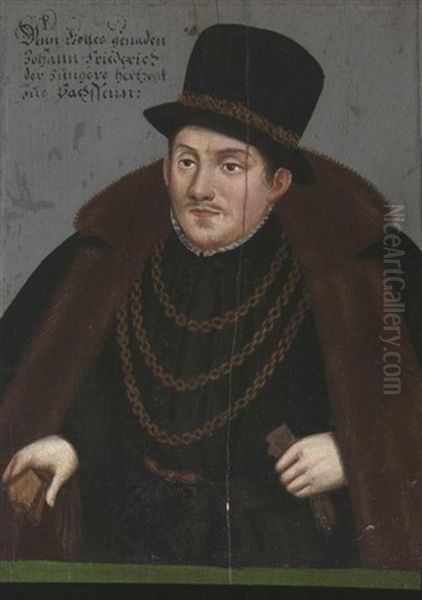 Portrat Des Herzog Johann Friedrich Der Jungere Oil Painting by Lucas Cranach the Elder