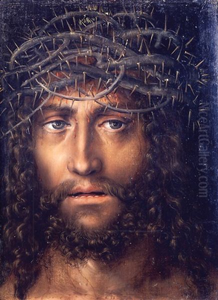 The Head Of Christ Crowned With Thorns Oil Painting by Lucas Cranach the Elder