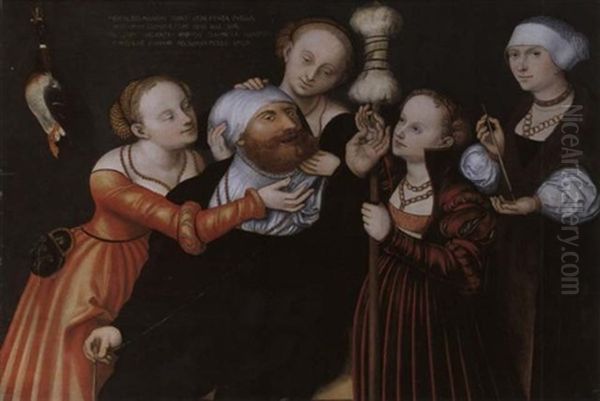 Herkules Und Omphale Oil Painting by Lucas Cranach the Elder