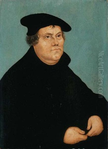 Portrait Of Martin Luther Oil Painting by Lucas Cranach the Elder