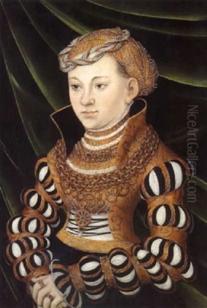 Bildnis Der Prinzessin Margarethe Von Sachsen Oil Painting by Lucas Cranach the Elder