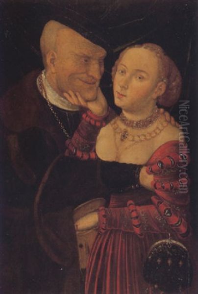 Das Ungleiche Paar Oil Painting by Lucas Cranach the Elder