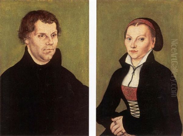 Portrait Of Martin Luther Oil Painting by Lucas Cranach the Elder