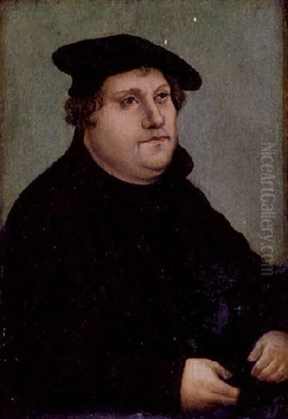 Portrait Of Martin Luther Oil Painting by Lucas Cranach the Elder