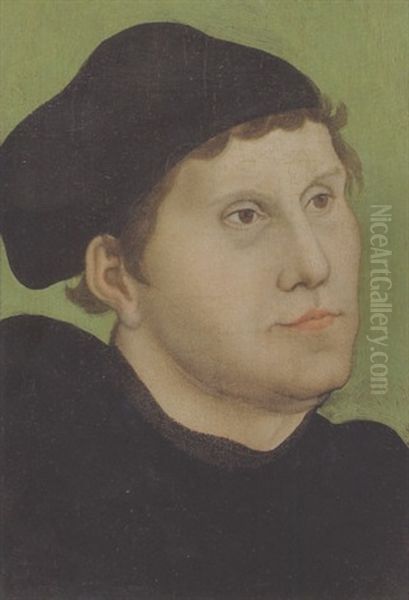 Bildnis Von Martin Luther Oil Painting by Lucas Cranach the Elder