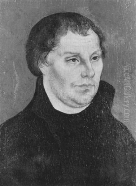 Bildnis Martin Luther Oil Painting by Lucas Cranach the Elder