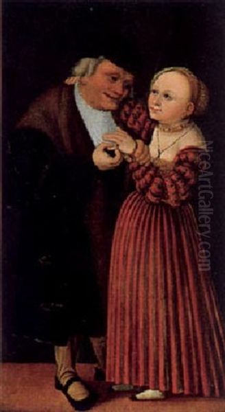 Das Ungleiche Paar Oil Painting by Lucas Cranach the Elder