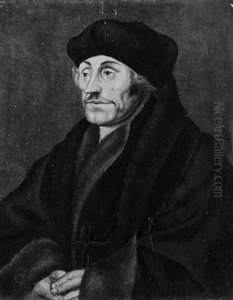 Bildnis Des Humanisten Erasmus Von Rotterdam Oil Painting by Lucas Cranach the Elder