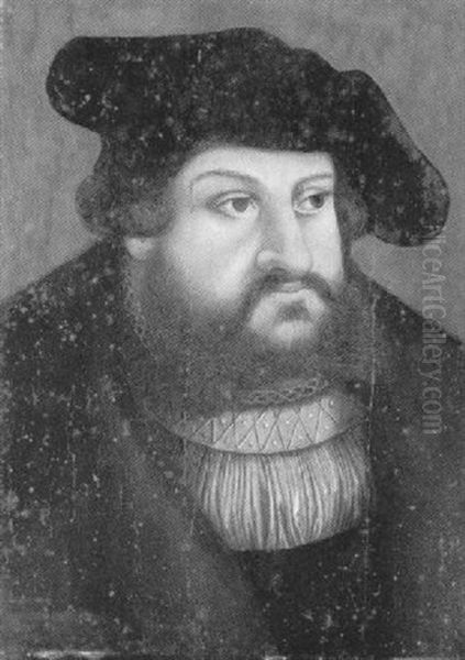 Bildnis Des Kurfursten Friedrich Iii. Von Sachsen Oil Painting by Lucas Cranach the Elder