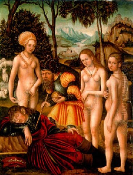 The Judgement Of Paris Oil Painting by Lucas Cranach the Elder