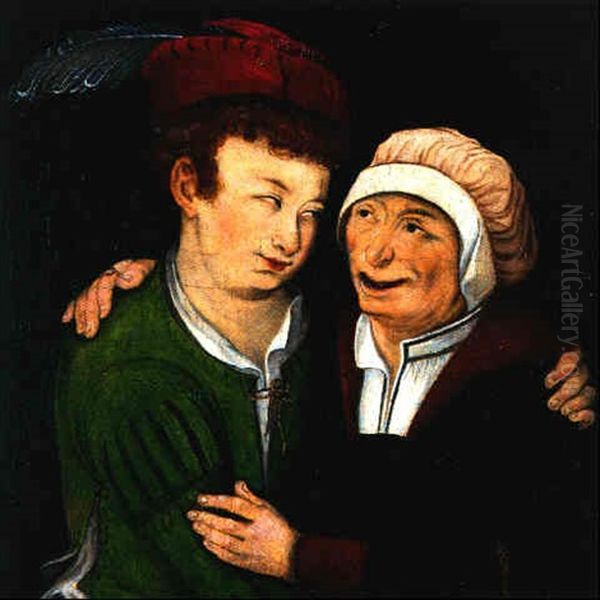 Le Couple Mal Assorti Oil Painting by Lucas Cranach the Elder