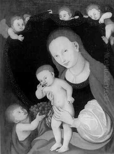 Madonna Mit Kind Oil Painting by Lucas Cranach the Elder