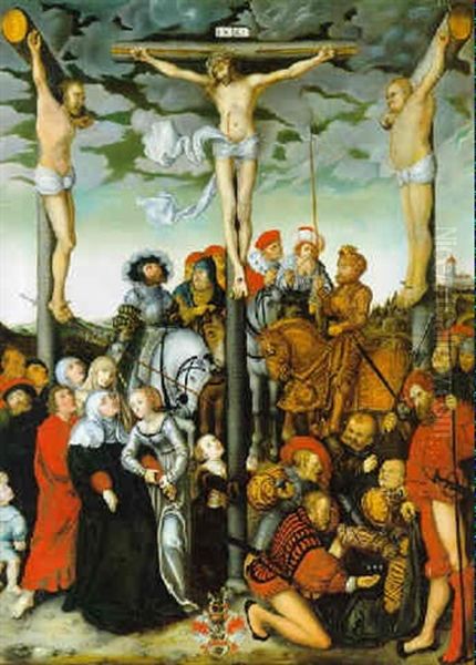 Die Kreuzigung Oil Painting by Lucas Cranach the Elder