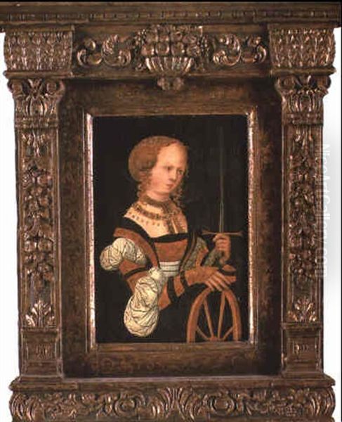 St. Catherine Of Alexandria Oil Painting by Lucas Cranach the Elder