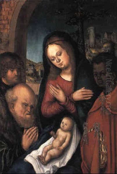 The Adoration Of The Magi Oil Painting by Lucas Cranach the Elder