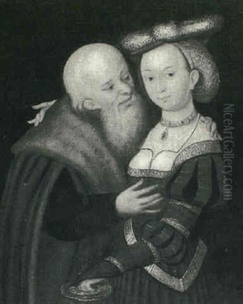 The Embrace Oil Painting by Lucas Cranach the Elder