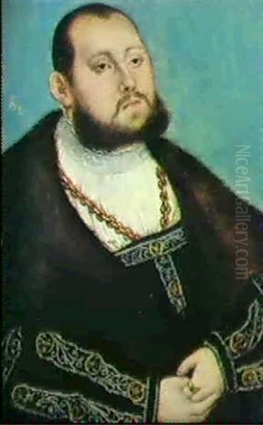 Bildnis Des Johann Friedrich Des Grossmutigen, Kurfurst Von Sachsen Oil Painting by Lucas Cranach the Elder