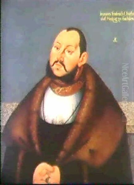 Brustportrat Des Kurfursten Johann Friedrich Von Sachsen Oil Painting by Lucas Cranach the Elder