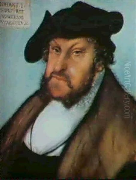 Portrait De L'electeur De Saxe, Johann Der Berstandige Oil Painting by Lucas Cranach the Elder