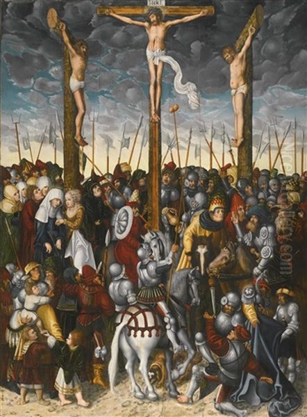 The Crucifixion Oil Painting by Lucas Cranach the Younger