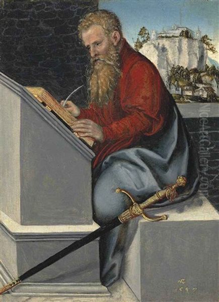 Saint Paul In His Study Oil Painting by Lucas Cranach the Younger