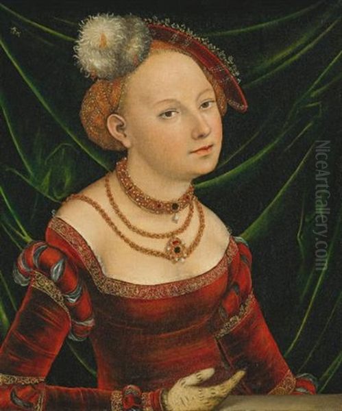 Portrait Of A Woman Oil Painting by Lucas Cranach the Younger