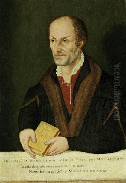 Bildnis Des Philipp Melanchthon Oil Painting by Lucas Cranach the Younger