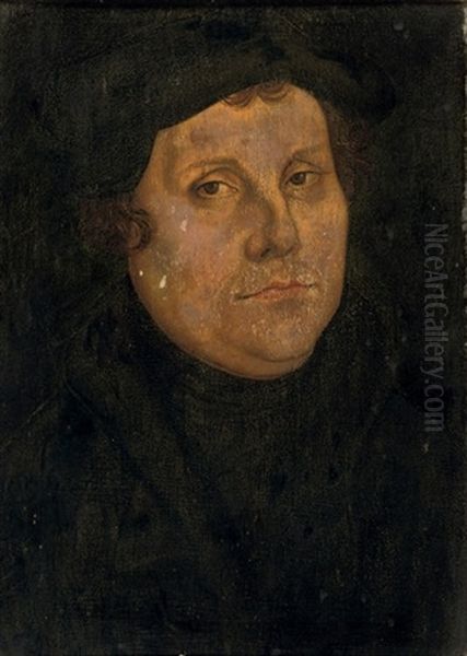 Portrait Of Martin Luther Oil Painting by Lucas Cranach the Younger