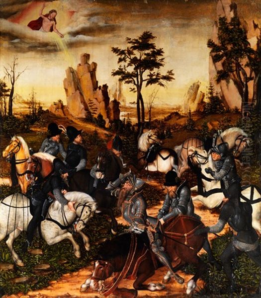 Die Bekehrung Des Heiligen Paulus Oil Painting by Lucas Cranach the Younger