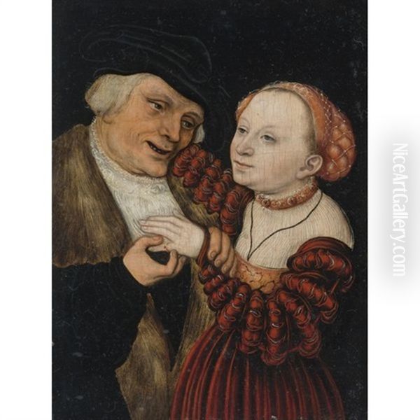 The Ill-matched Lovers Oil Painting by Lucas Cranach the Younger