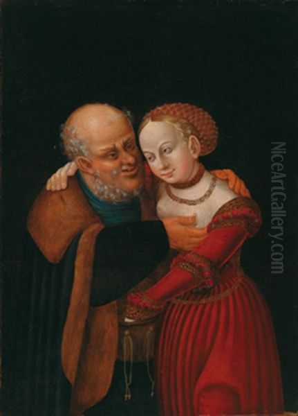 Das Ungleiche Paar Oil Painting by Lucas Cranach the Younger