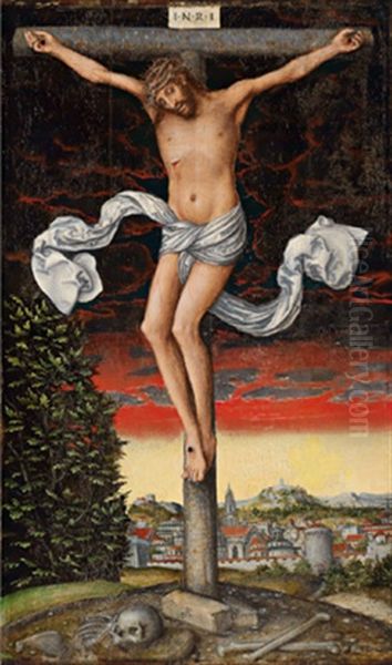 Christus Am Kreuz Oil Painting by Lucas Cranach the Younger