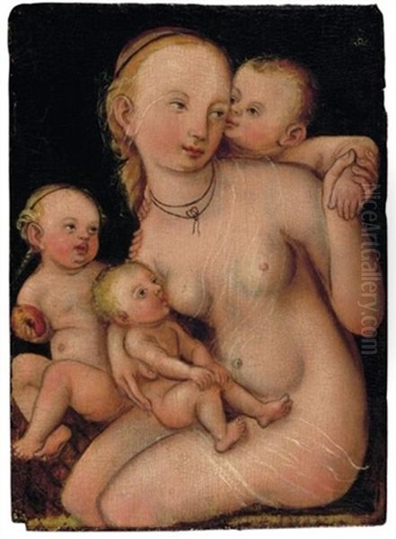 Caritas Oil Painting by Lucas Cranach the Younger