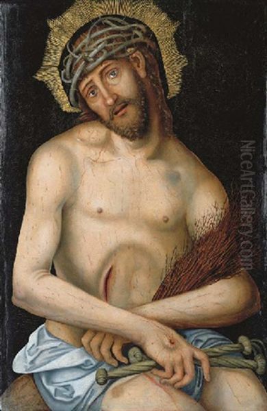 Christ The Man Of Sorrows Oil Painting by Lucas Cranach the Younger