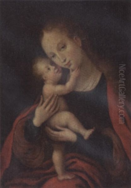 Madonna And Child Oil Painting by Lucas Cranach the Younger