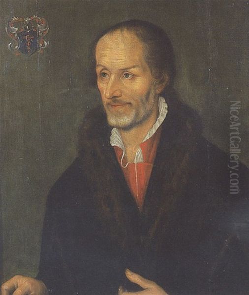 Portrait De Philipp Schwarzerd Dit Melanchton Oil Painting by Lucas Cranach the Younger