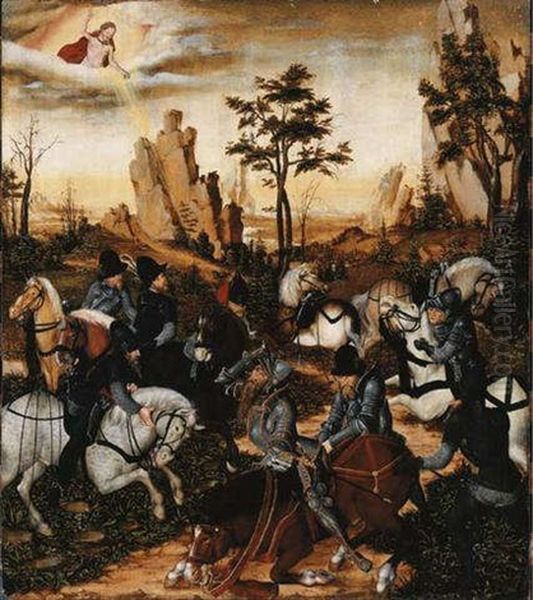 The Conversion Of Saint Paul Oil Painting by Lucas Cranach the Younger