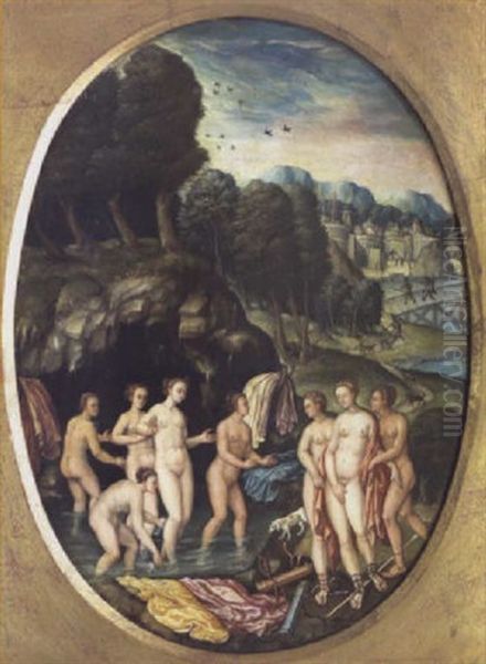 Diane Decouvrant La Grossesse De Callisto Oil Painting by Lucas Cranach the Younger