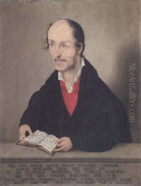 Portrat Des Philipp Melanchthon Oil Painting by Lucas Cranach the Younger