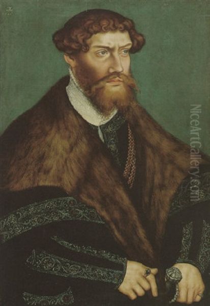 Bildnis Von Philippe I, Herzog Von Pommern Oil Painting by Lucas Cranach the Younger