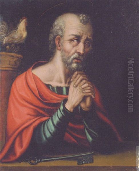 Saint Peter In Pentinence Oil Painting by Lucas Cranach the Younger