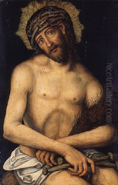 Christ The Man Of Sorrows Oil Painting by Lucas Cranach the Younger