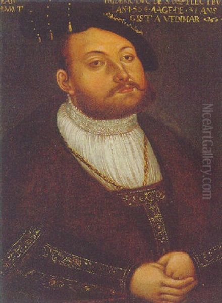 Portrait Of Johann Friedrich, Elector Of Saxony Oil Painting by Lucas Cranach the Younger