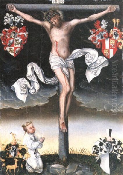 Christus Am Kreuz Oil Painting by Lucas Cranach the Younger