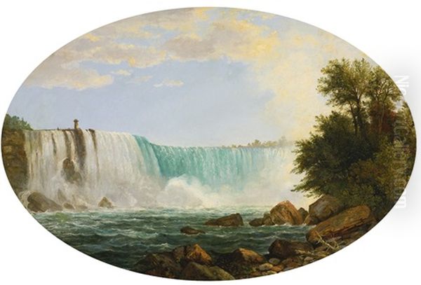 View Of Niagara Falls Oil Painting by Christopher Pearce Cranch