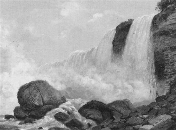 Niagara Falls Oil Painting by Christopher Pearce Cranch