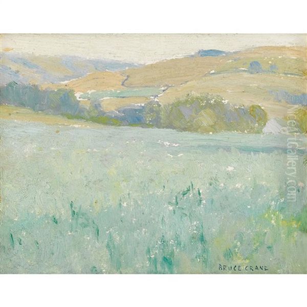 The Oat Field, Newport Oil Painting by Bruce Crane