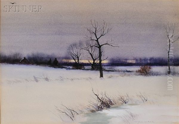 Snow-clad Oil Painting by Bruce Crane