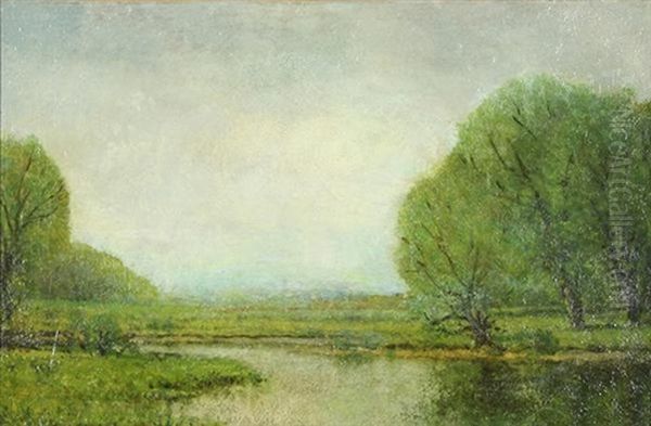 Old Lyme Landscape Oil Painting by Bruce Crane