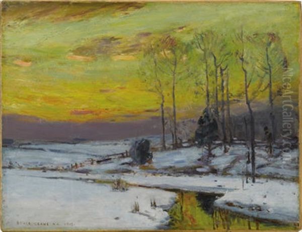 Winter Stream Oil Painting by Bruce Crane